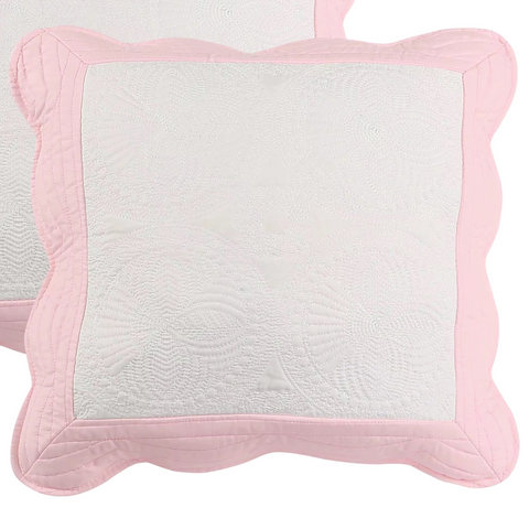 Heirloom Shams White/Pink