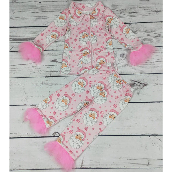 Pink Santa Christmas Pajamas