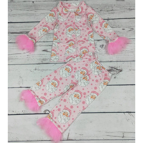 Pink Santa Christmas Pajamas