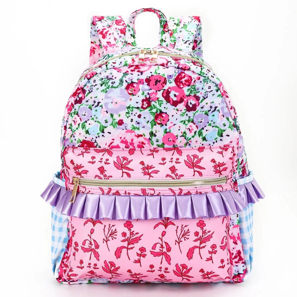 Pink Lavender Ruffle Backpack