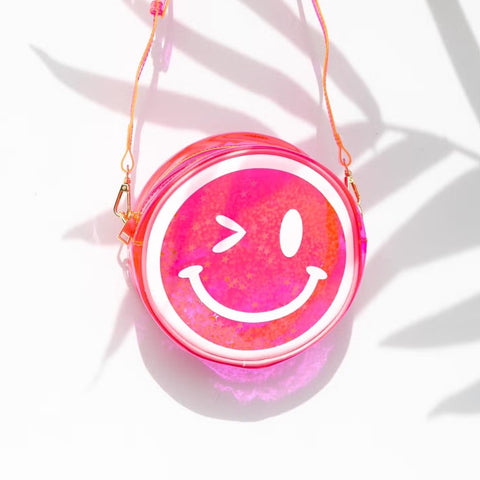 Pink Smiley Jelly Handbag