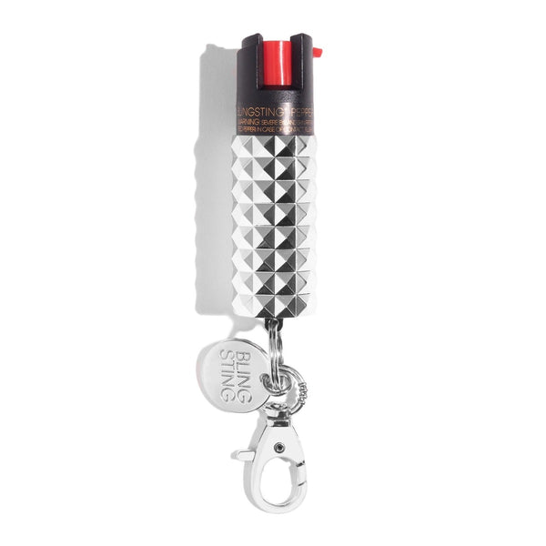 Blingsting® Pepper Spray: Silver Studded