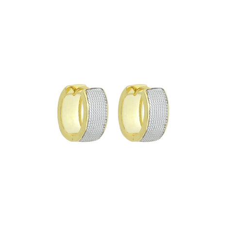 Dual Color Oval Band Hoop Earrings