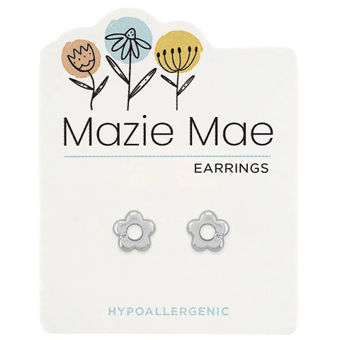 Hypoallergenic Silver Classic Flower Studs