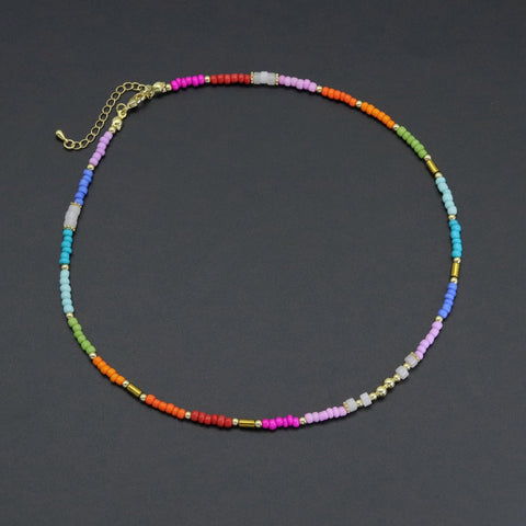 Colorful Beads Spacer Necklace