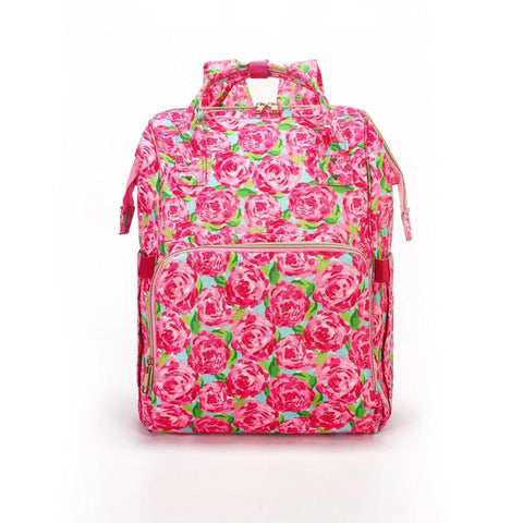 Pink Floral Diaper Bag