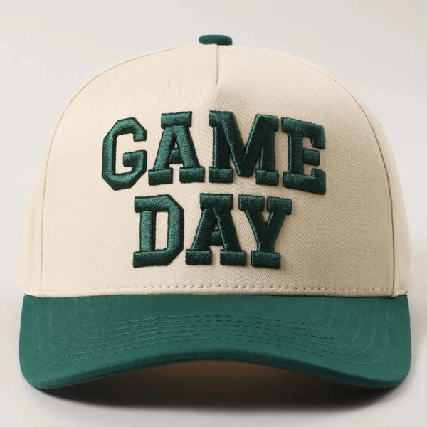 Green Game Day Canvas/Mesh Trucker Hat