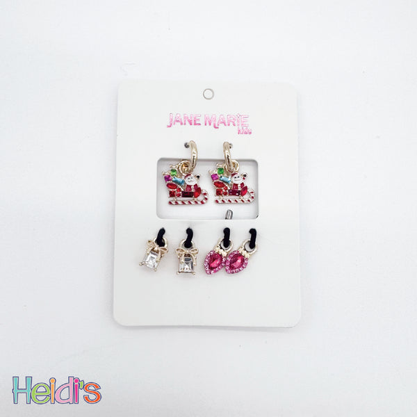 Interchangeable Huggie Earring Set: Christmas