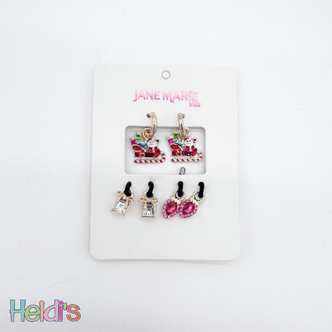 Interchangeable Huggie Earring Set: Christmas