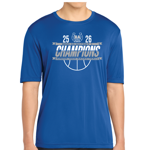 JH Basketball District Champs Dri Fit Tee 25-26'