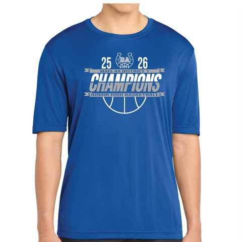 JH Basketball District Champs Dri Fit Tee 25-26'