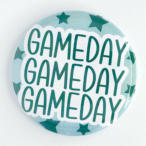 Game Day Trio 3" Button: Green & White