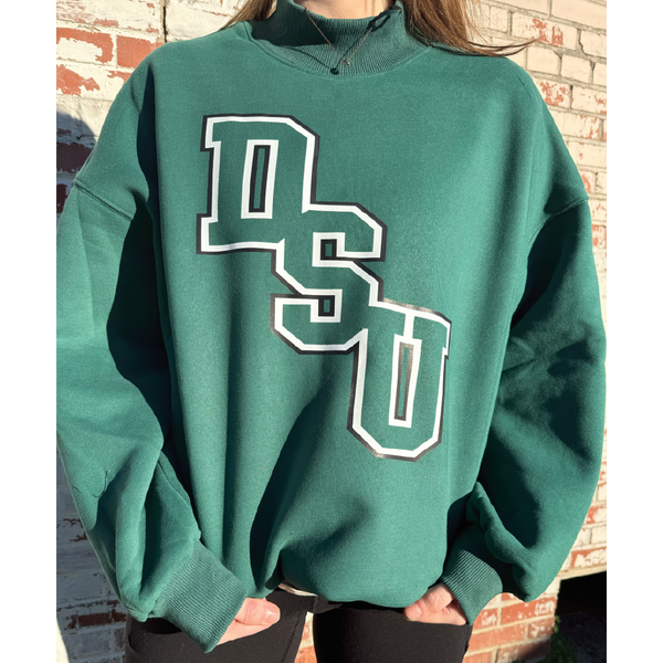 DSU Green Mockneck Sweatshirt