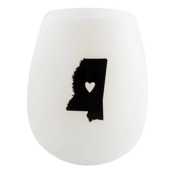 Mississippi Stemless Silicone Wine Glass