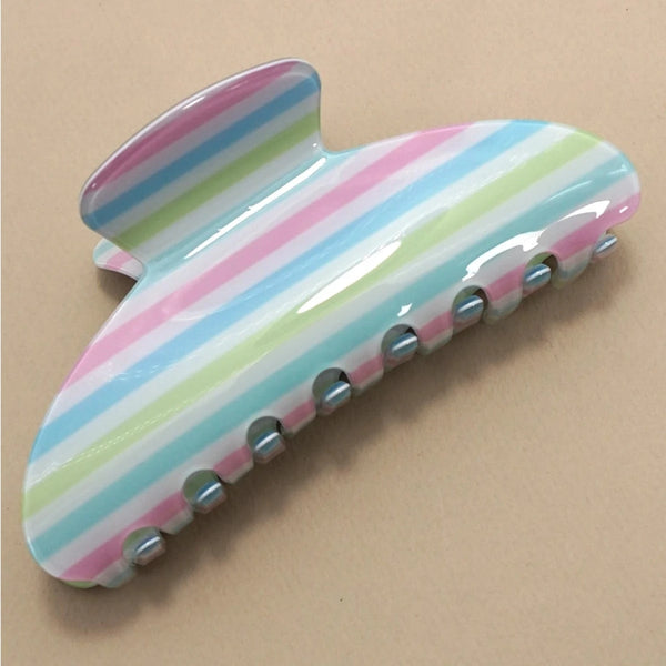 Jumbo Multi Stripe Claw Clip