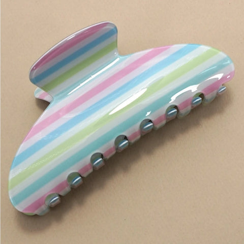 Jumbo Multi Stripe Claw Clip