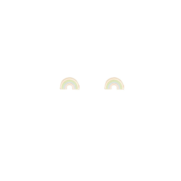Rainbow Enamel Stud Earrings