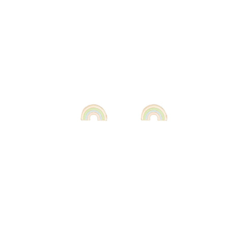 Rainbow Enamel Stud Earrings