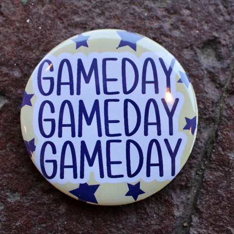 Game Day Trio 3" Button: Purple & Yellow