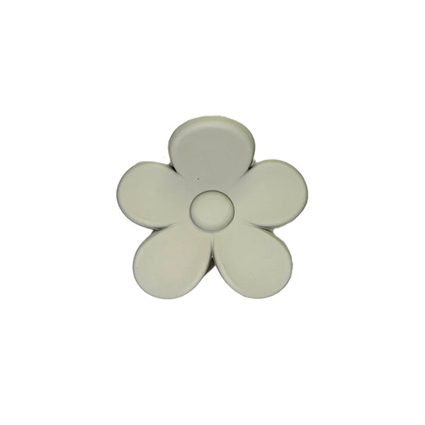Flower Claw Clip: Sidewalk Grey