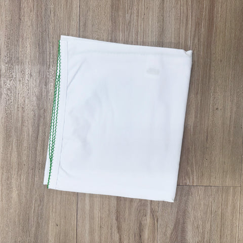 Green Picot Trim Receiving Blanket