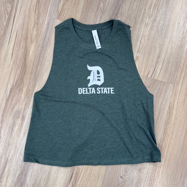 Old English D Racerback Cropped Tank