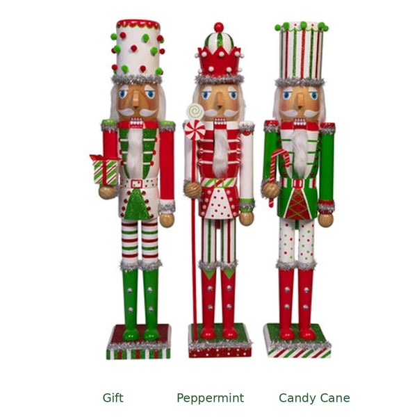 24" Red, Green & White Nutcrackers
