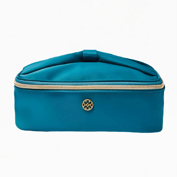 Teal Make Me Blush Cosmetic Bag