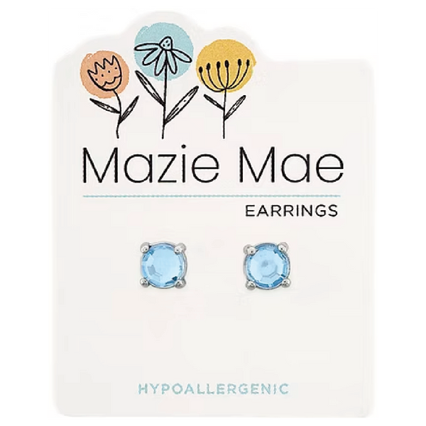 Hypoallergenic Light Sapphire Studs
