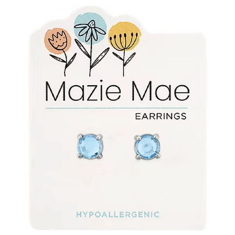 Hypoallergenic Light Sapphire Studs