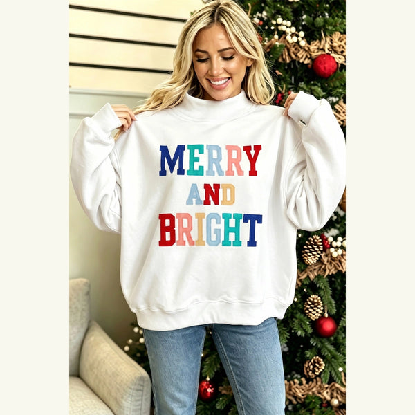 Merry & Bright Mock Neck