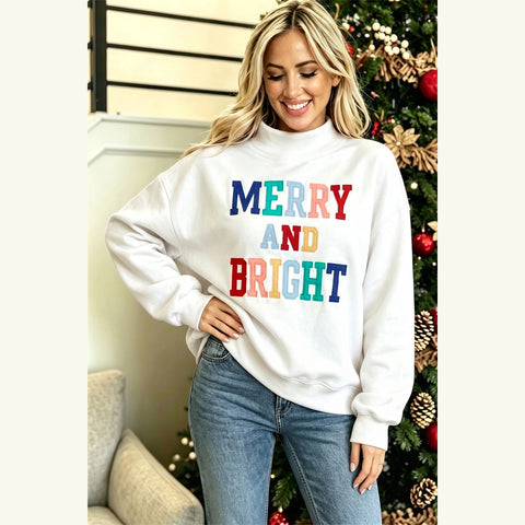 Merry & Bright Mock Neck
