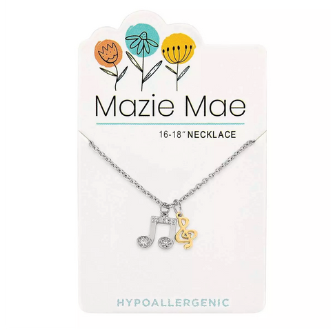 Silver Music Notes Necklace