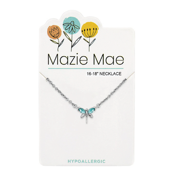 Silver Aquamarine Dragonfly