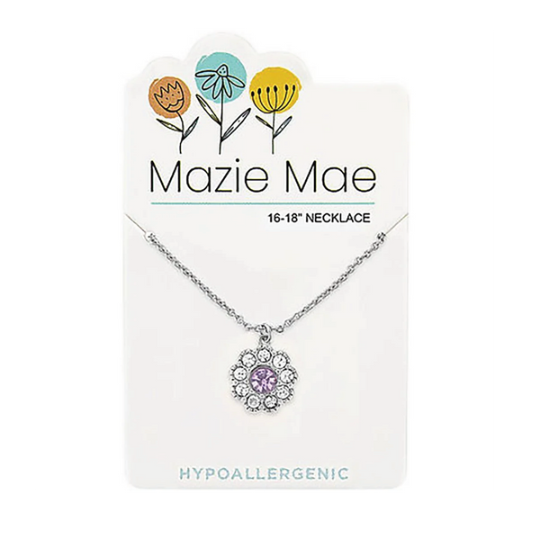 Silver Light Amethyst Flower