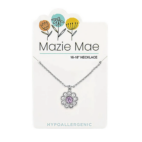 Silver Light Amethyst Flower