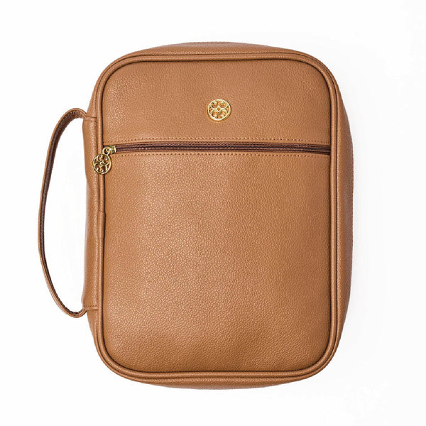 Camel Vegan Leather Bible Cover