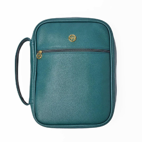 Dark Green Vegan Leather Bible Cover