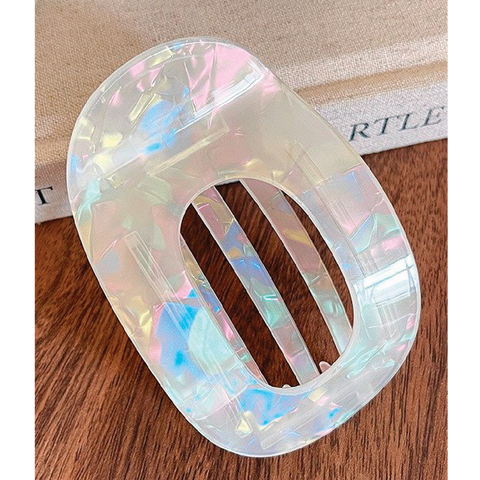 Jumbo Off White Lay Flat Claw Clip