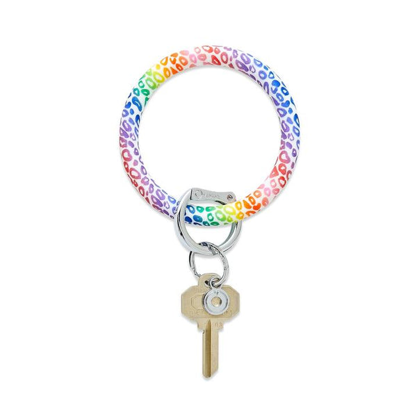 Big O® Key Ring: Rainbow Cheetah