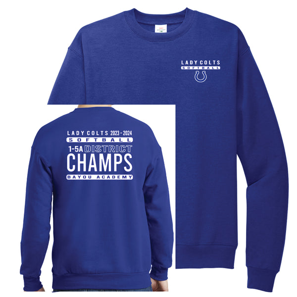 2023-24 District Champ Blue Sweatshirt