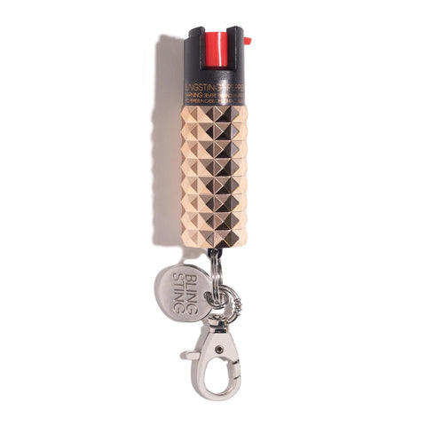 Blingsting® Pepper Spray: Rose Gold Studded