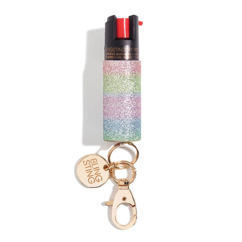 Blingsting® Pepper Spray: Rainbow Glitter