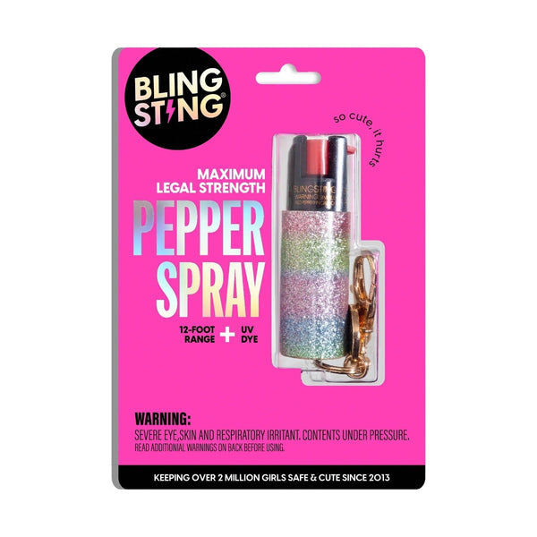 Blingsting® Pepper Spray Rainbow Glitter