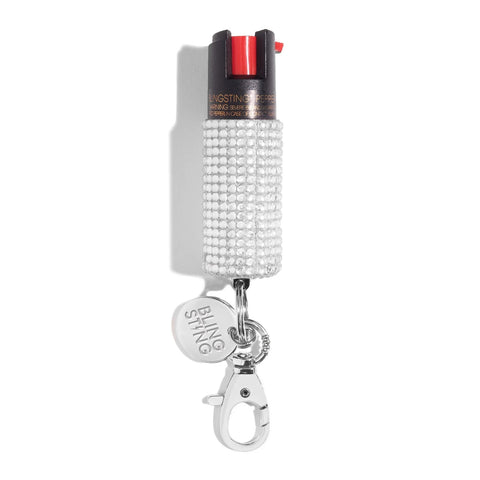Blingsting® Pepper Spray: Silver Rhinestone