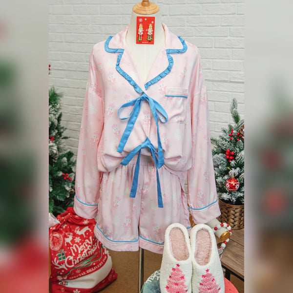 Pink Nutcracker Bow PJ Set