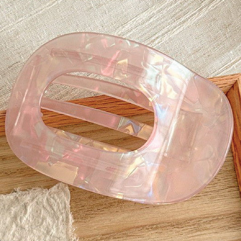 Jumbo Pink Lay Flat Claw Clip