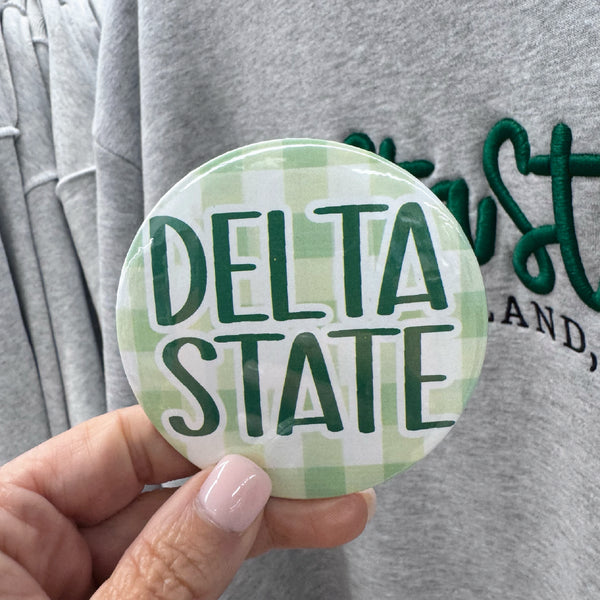 DSU Plaid 3" Button