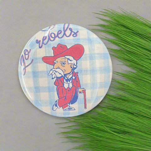 Rebels Plaid 2.25" Button