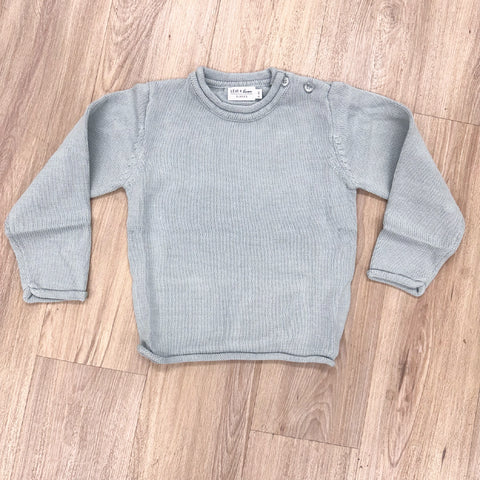 Toddler Roll Neck Knit Sweater - Light Blue